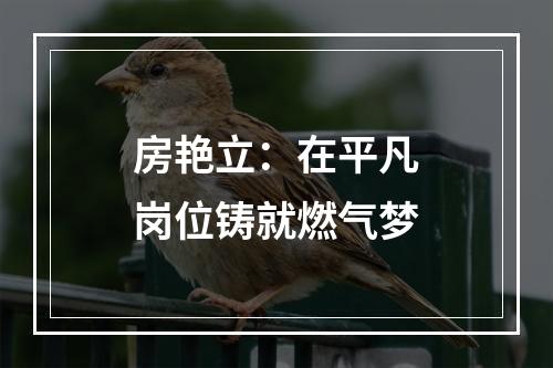 房艳立：在平凡岗位铸就燃气梦