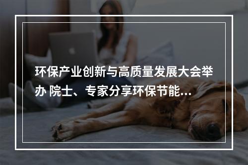 环保产业创新与高质量发展大会举办 院士、专家分享环保节能前沿技术
