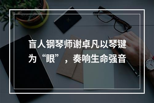 盲人钢琴师谢卓凡以琴键为“眼”，奏响生命强音