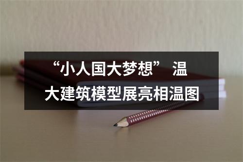 “小人国大梦想” 温大建筑模型展亮相温图