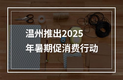 温州推出2025年暑期促消费行动