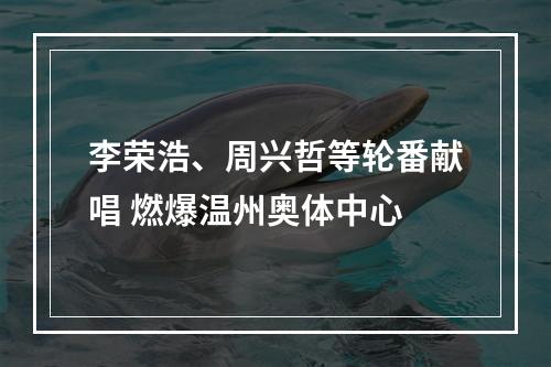 李荣浩、周兴哲等轮番献唱 燃爆温州奥体中心