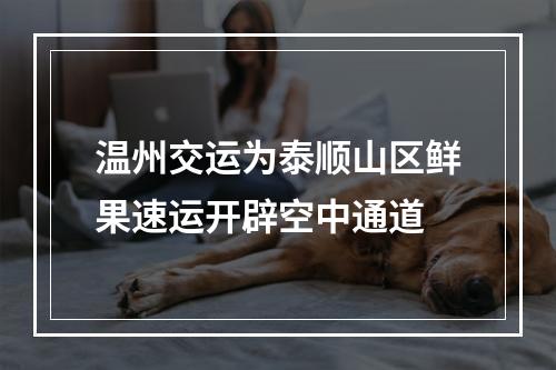 温州交运为泰顺山区鲜果速运开辟空中通道