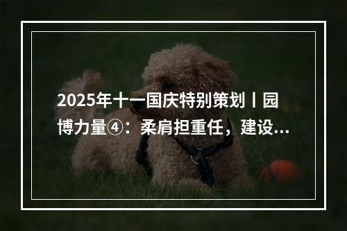 2025年十一国庆特别策划丨园博力量④：柔肩担重任，建设热土上的铿锵玫瑰！
