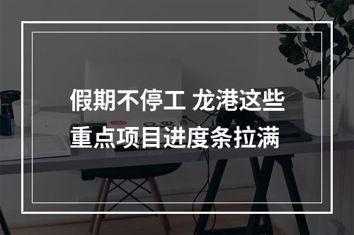 假期不停工 龙港这些重点项目进度条拉满
