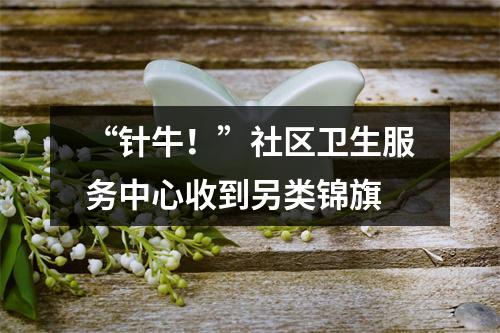 “针牛！”社区卫生服务中心收到另类锦旗