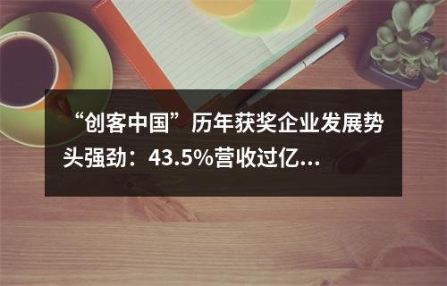 “创客中国”历年获奖企业发展势头强劲：43.5%营收过亿，23.9%上市或进入上市辅导期