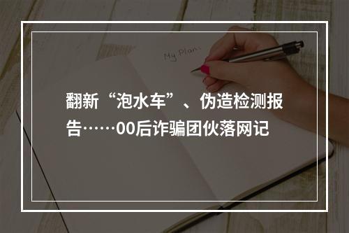 翻新“泡水车”、伪造检测报告……00后诈骗团伙落网记