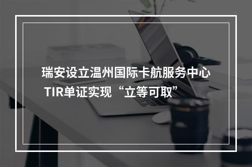 瑞安设立温州国际卡航服务中心 TIR单证实现“立等可取”