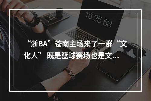 “浙BA”苍南主场来了一群“文化人” 既是篮球赛场也是文化秀场