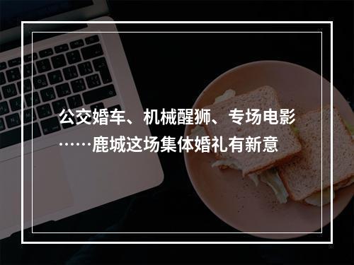 公交婚车、机械醒狮、专场电影……鹿城这场集体婚礼有新意