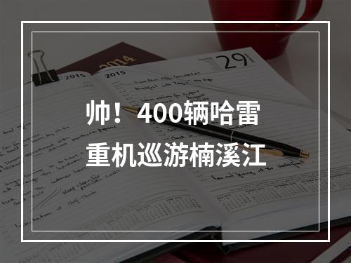 帅！400辆哈雷重机巡游楠溪江