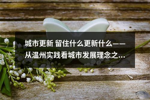 城市更新 留住什么更新什么——从温州实践看城市发展理念之变