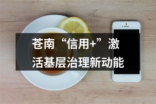 苍南“信用+”激活基层治理新动能