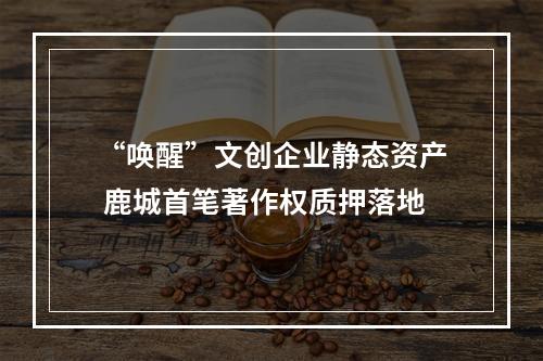 “唤醒”文创企业静态资产 鹿城首笔著作权质押落地