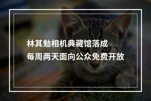林其勉相机典藏馆落成  每周两天面向公众免费开放