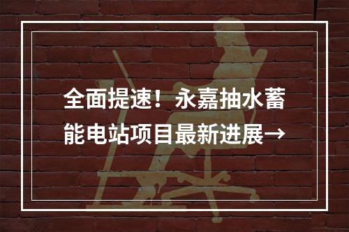 全面提速！永嘉抽水蓄能电站项目最新进展→