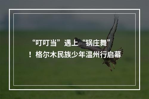 “叮叮当”遇上“锅庄舞” ！格尔木民族少年温州行启幕