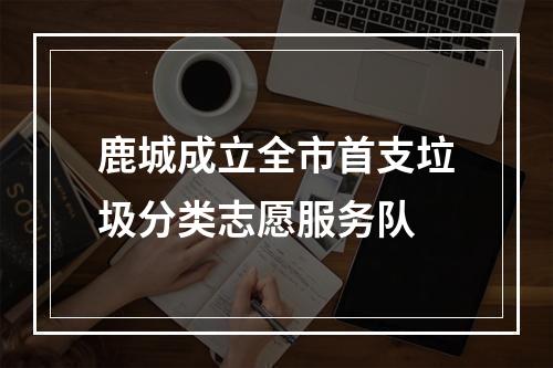 鹿城成立全市首支垃圾分类志愿服务队