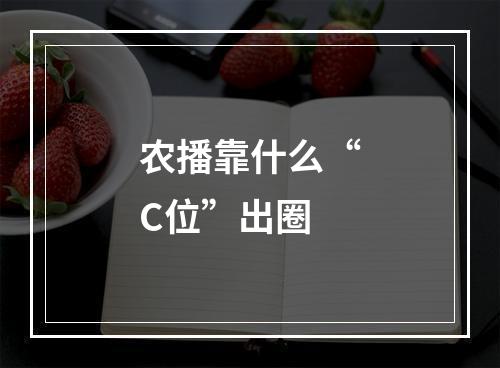 农播靠什么“C位”出圈