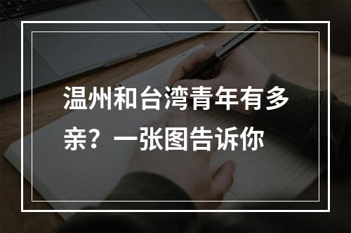 温州和台湾青年有多亲？一张图告诉你