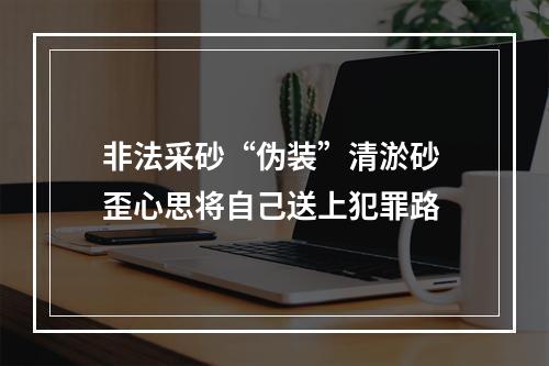 非法采砂“伪装”清淤砂 歪心思将自己送上犯罪路