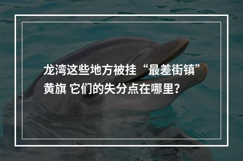 龙湾这些地方被挂“最差街镇”黄旗 它们的失分点在哪里？