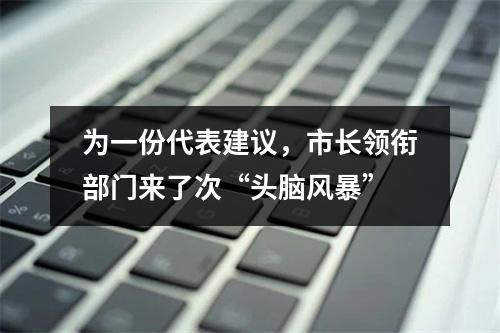 为一份代表建议，市长领衔部门来了次“头脑风暴”