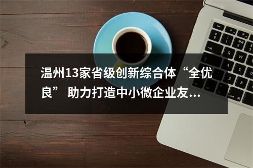 温州13家省级创新综合体“全优良” 助力打造中小微企业友好城市