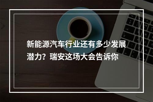 新能源汽车行业还有多少发展潜力？瑞安这场大会告诉你
