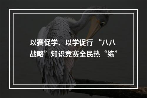以赛促学、以学促行 “八八战略”知识竞赛全民热“练”