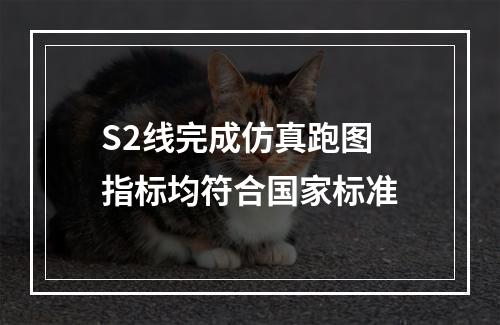S2线完成仿真跑图 指标均符合国家标准