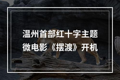 温州首部红十字主题微电影《摆渡》开机