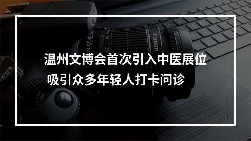 温州文博会首次引入中医展位 吸引众多年轻人打卡问诊