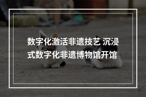 数字化激活非遗技艺 沉浸式数字化非遗博物馆开馆