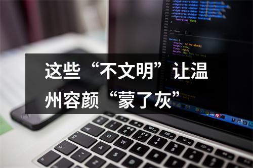 这些“不文明”让温州容颜“蒙了灰”