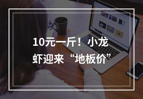 10元一斤！小龙虾迎来“地板价”