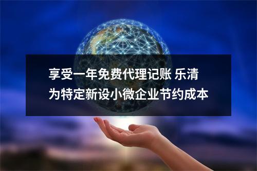 享受一年免费代理记账 乐清为特定新设小微企业节约成本