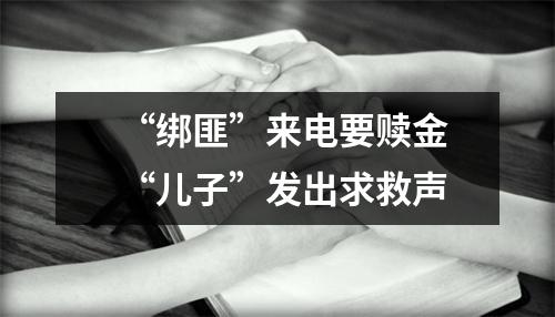 “绑匪”来电要赎金 “儿子”发出求救声