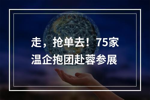 走，抢单去！75家温企抱团赴蓉参展