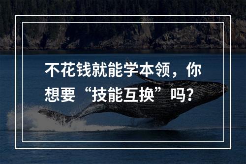 不花钱就能学本领，你想要“技能互换”吗？