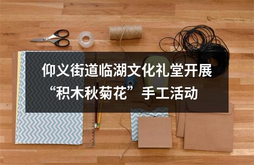 仰义街道临湖文化礼堂开展“积木秋菊花”手工活动