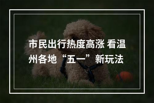 市民出行热度高涨 看温州各地“五一”新玩法