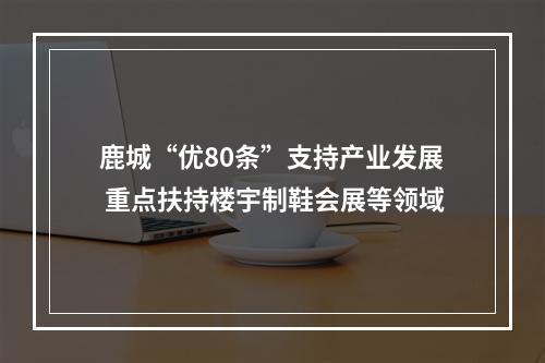 鹿城“优80条”支持产业发展 重点扶持楼宇制鞋会展等领域