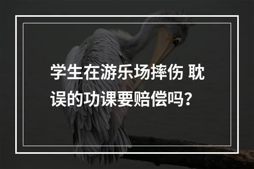 学生在游乐场摔伤 耽误的功课要赔偿吗？