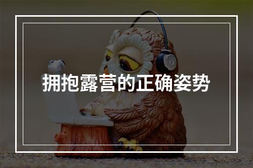 拥抱露营的正确姿势