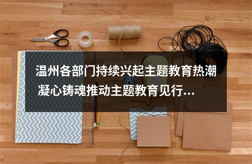 温州各部门持续兴起主题教育热潮 凝心铸魂推动主题教育见行见效