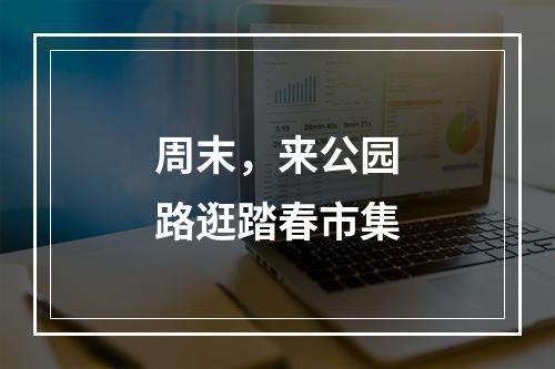 周末，来公园路逛踏春市集