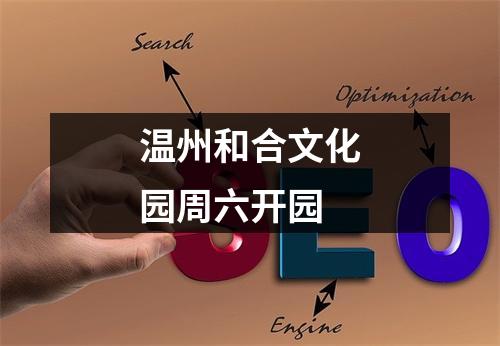 温州和合文化园周六开园
