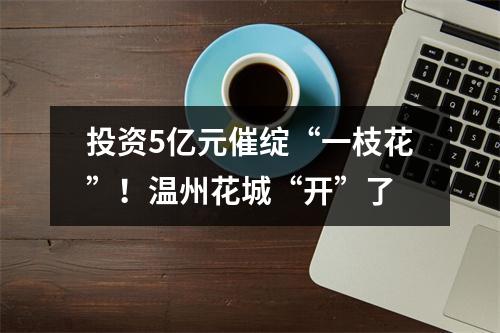 投资5亿元催绽“一枝花”！温州花城“开”了